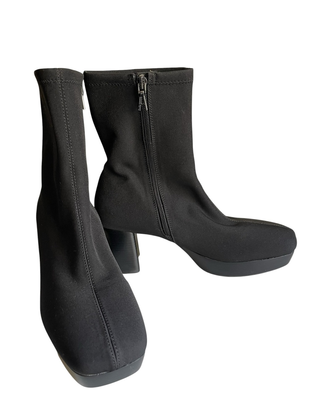 Aerosoles Sussex Platform Black Stretch Gabardine Fabric NWOT